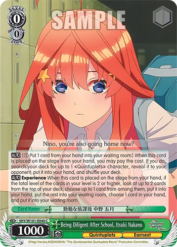 Being Diligent After School, Itsuki Nakano