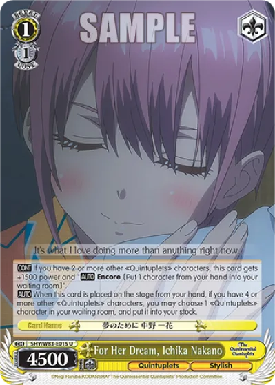 For Her Dream, Ichika Nakano