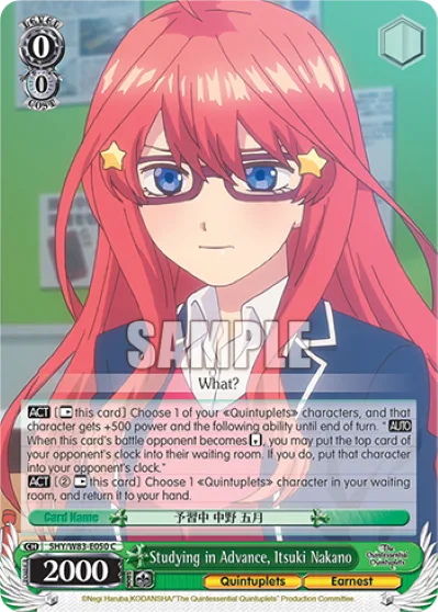 Studying in Advance, Itsuki Nakano