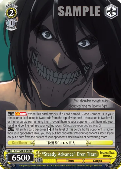 ""Steady Advance"" Eren Titan