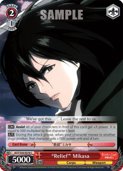 ""Relief"" Mikasa