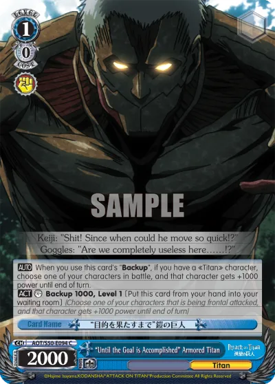 ""Until the Goal is Accomplished"" Armored Titan