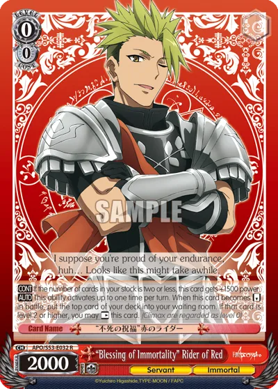 ""Blessing of Immortality"" Rider of Red
