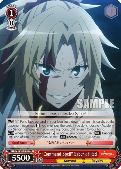 ""Command Spell"" Saber of Red