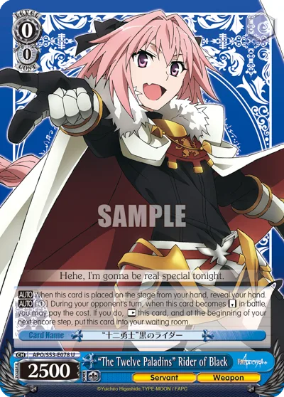 ""The Twelve Paladins"" Rider of Black