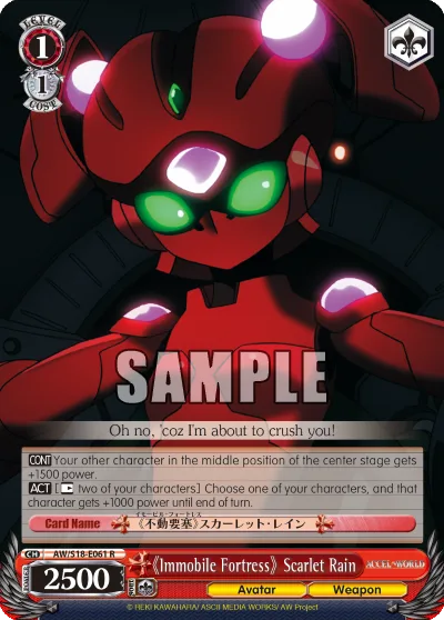 ""Immobile Fortress"" Scarlet Rain