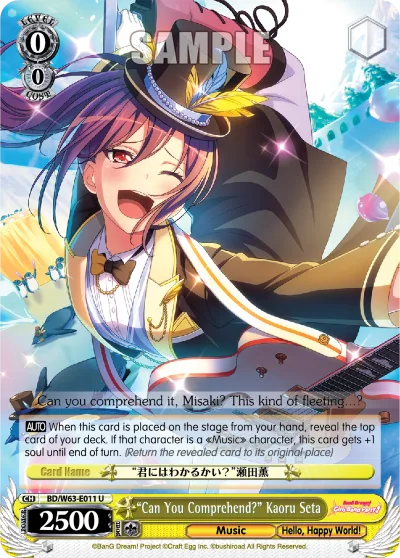 ""Can You Comprehend?"" Kaoru Seta