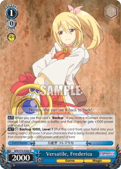 Versatile, Frederica