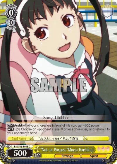""Not on Purpose""Mayoi Hachikuji