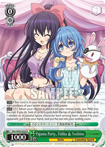 Pajama Party, Tohka & Yoshino