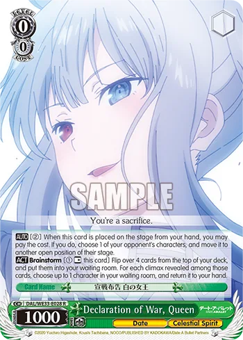 Declaration of War, Queen