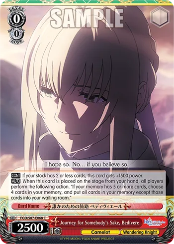 Journey for Somebody's Sake, Bedivere