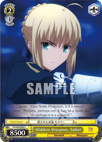 Hidden Weapon, Saber