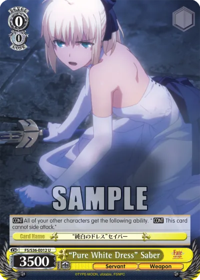 ""Pure White Dress"" Saber