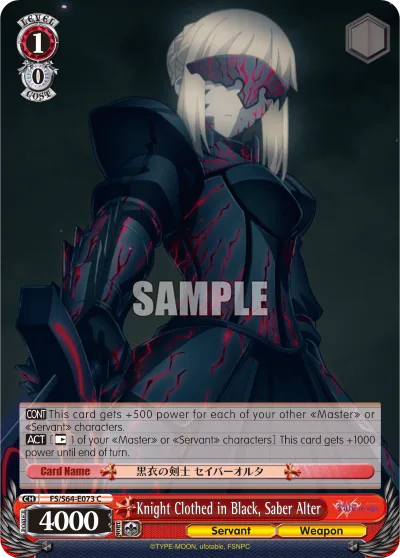 Knight Clothed in Black, Saber Alter