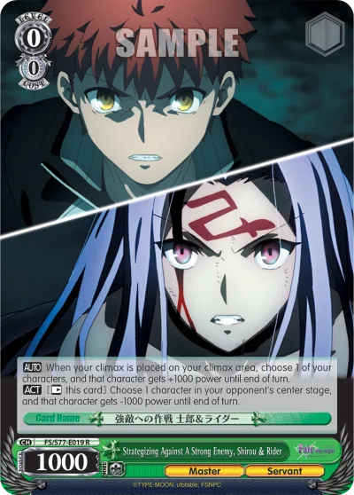 Strategizing Against A Strong Enemy, Shirou & Rider