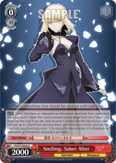 Smiling, Saber Alter