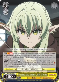 Inquiry About a Warrior, High Elf Archer
