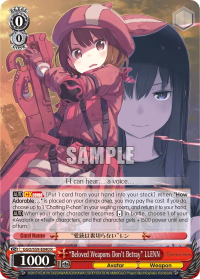 ""Beloved Weapons Don't Betray"" LLENN