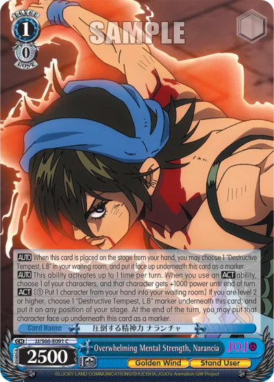 Overwhelming Mental Strength, Narancia