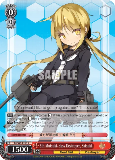 5th Mutsuki-class Destroyer, Satsuki