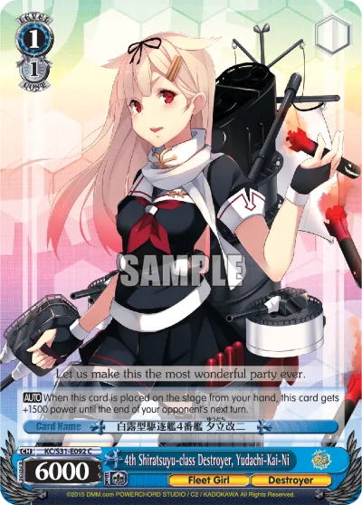 4th Shiratsuyu-class Destroyer, Yudachi-Kai-Ni