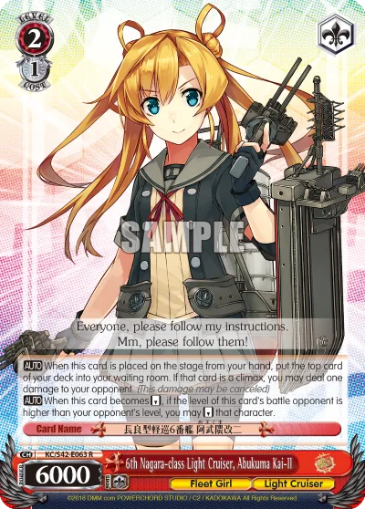 6th Nagara-class Light Cruiser, Abukuma Kai-II