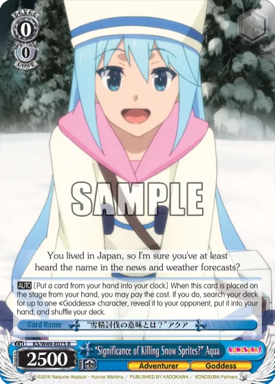 ""Significance of Killing Snow Sprites?"" Aqua