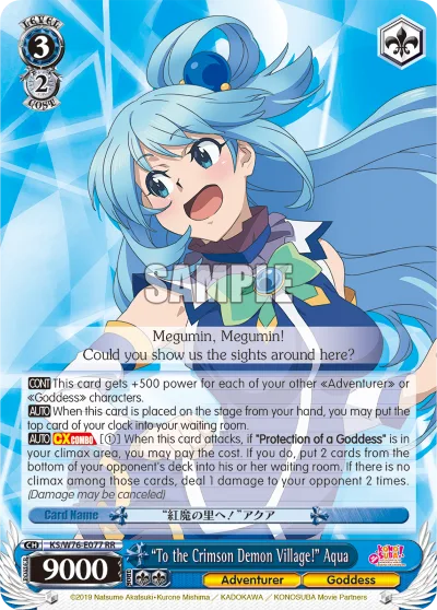 ""To the Crimson Demon Village!"" Aqua