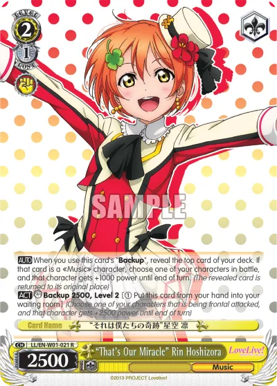 ""That's Our Miracle"" Rin Hoshizora