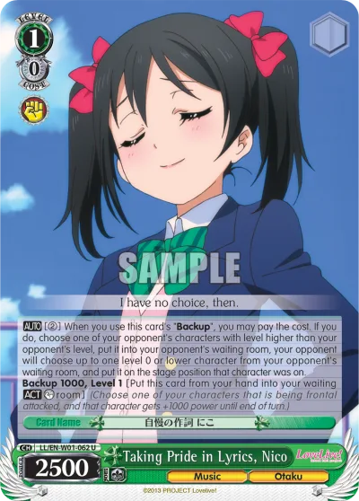 Taking Pride in Lyrics, Nico