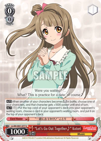 ""Let's Go Out Together~"" Kotori