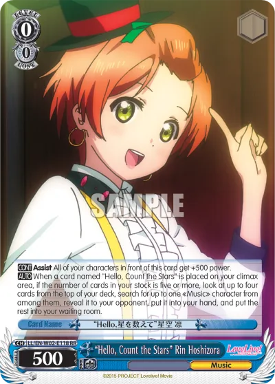 ""Hello, Count the Stars"" Rin Hoshizora