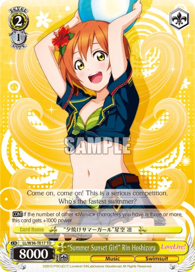 ""Summer Sunset Girl"" Rin Hoshizora