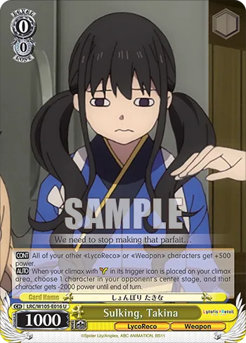 Sulking, Takina