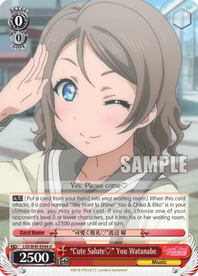 ""Cute Salute"" You Watanabe