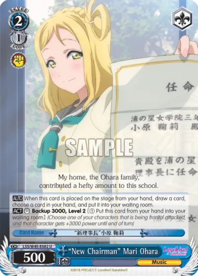 ""New Chairman"" Mari Ohara