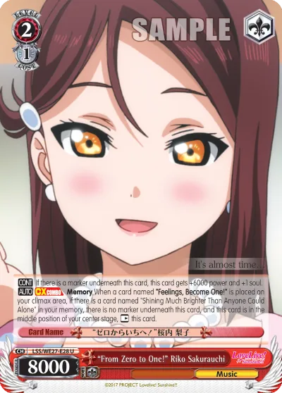 ""From Zero to One!"" Riko Sakurauchi