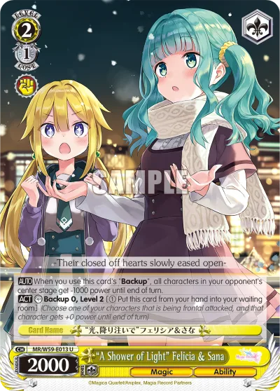 ""A Shower of Light"" Felicia & Sana