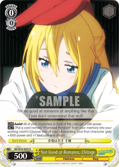Not Good at Romance, Chitoge