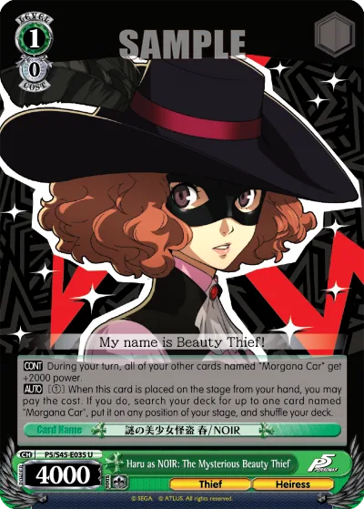 Haru as NOIR: The Mysterious Beauty Thief