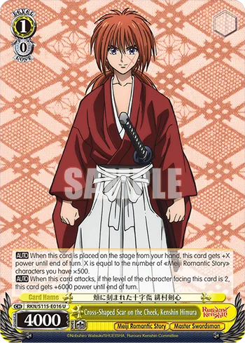 Cross-Shaped Scar on the Cheek, Kenshin Himura
