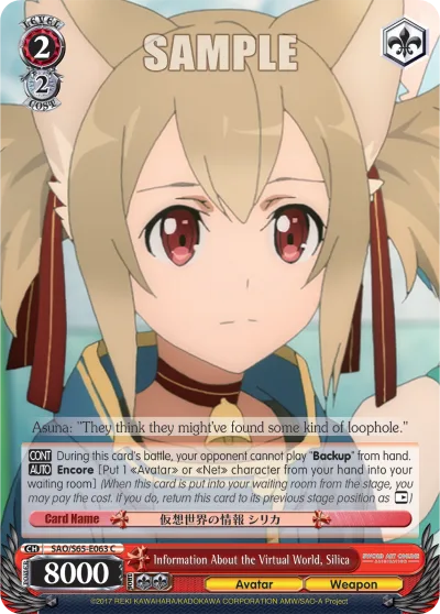 Information About the Virtual World, Silica