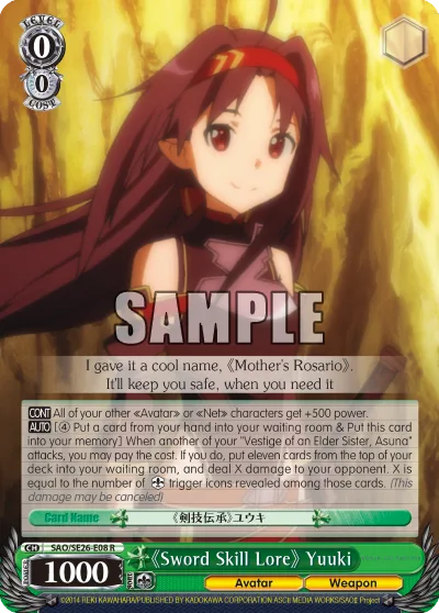 ""Sword Skill Lore"" Yuuki