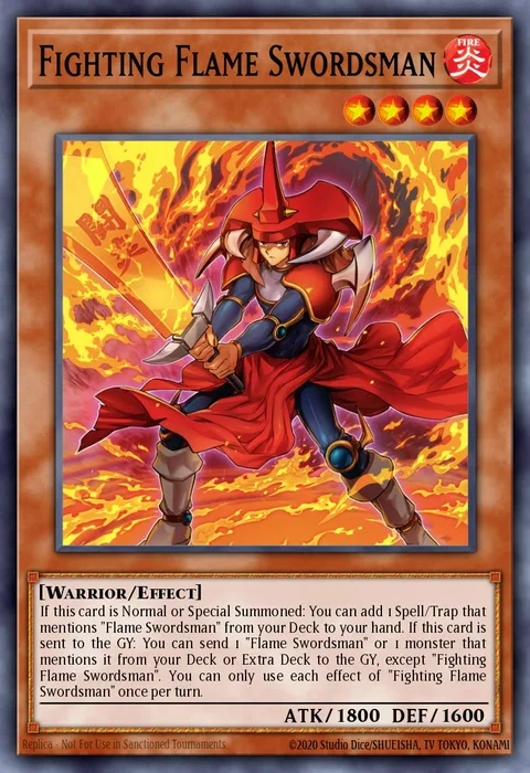 Fighting Flame Swordsman